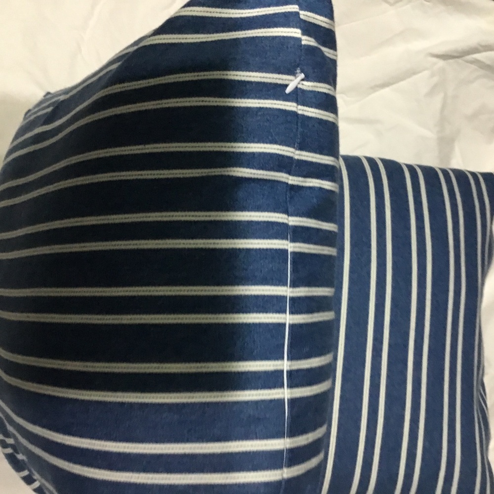 Set of 4 denim with stripes pillows covers size 20x20 and 18x18 in